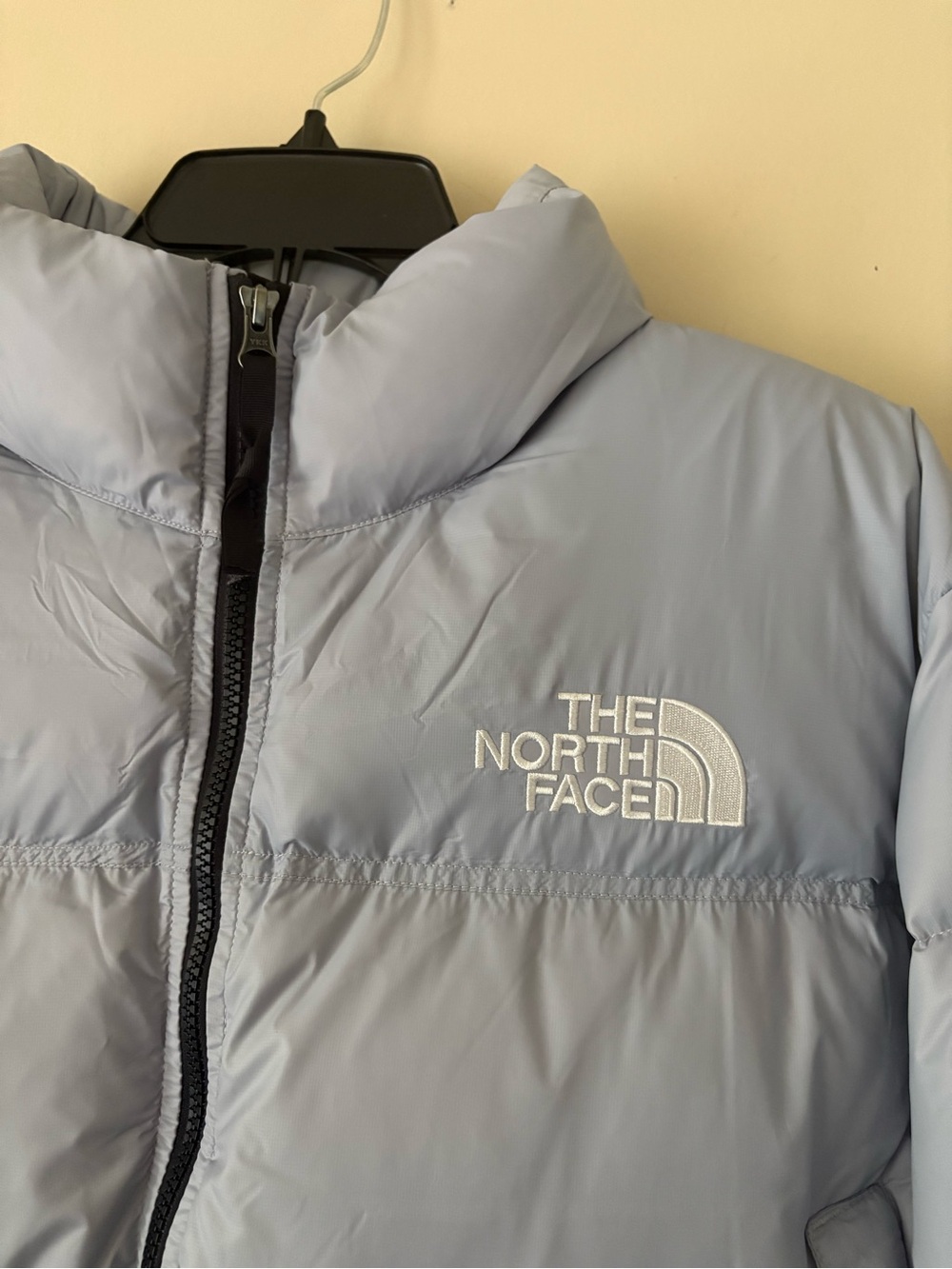 The North Face 700 Pale Blue Cropped Relaxed Fit Women’s Puffer Jacket SZ.XL NEW - Picture 2 of 16
